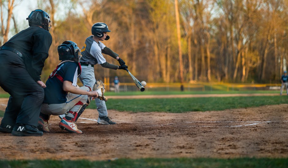 autumn baseball game
