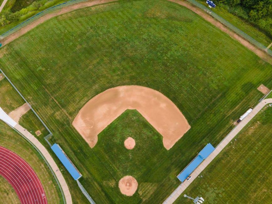 baseball field aerial view
