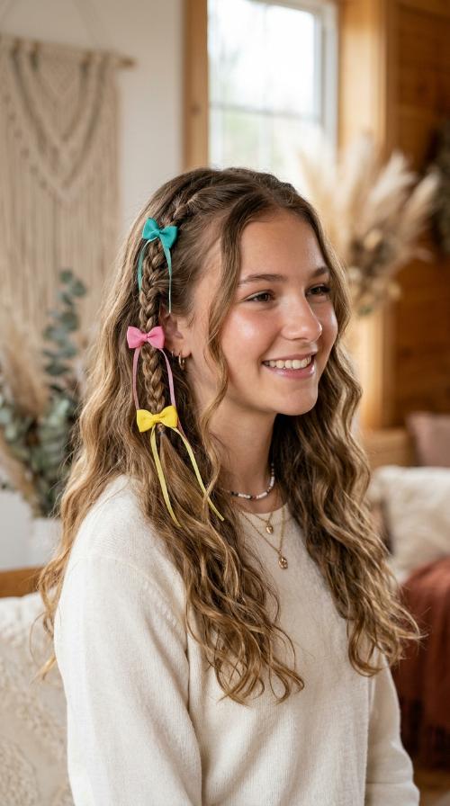 Accent Mini-Braids with Tiny Bows