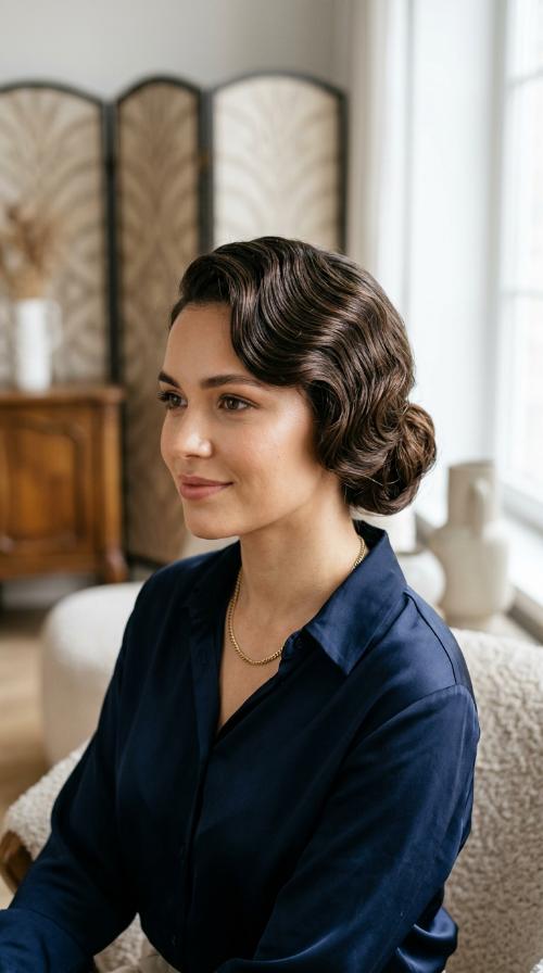 Art Deco Modified Finger Waves