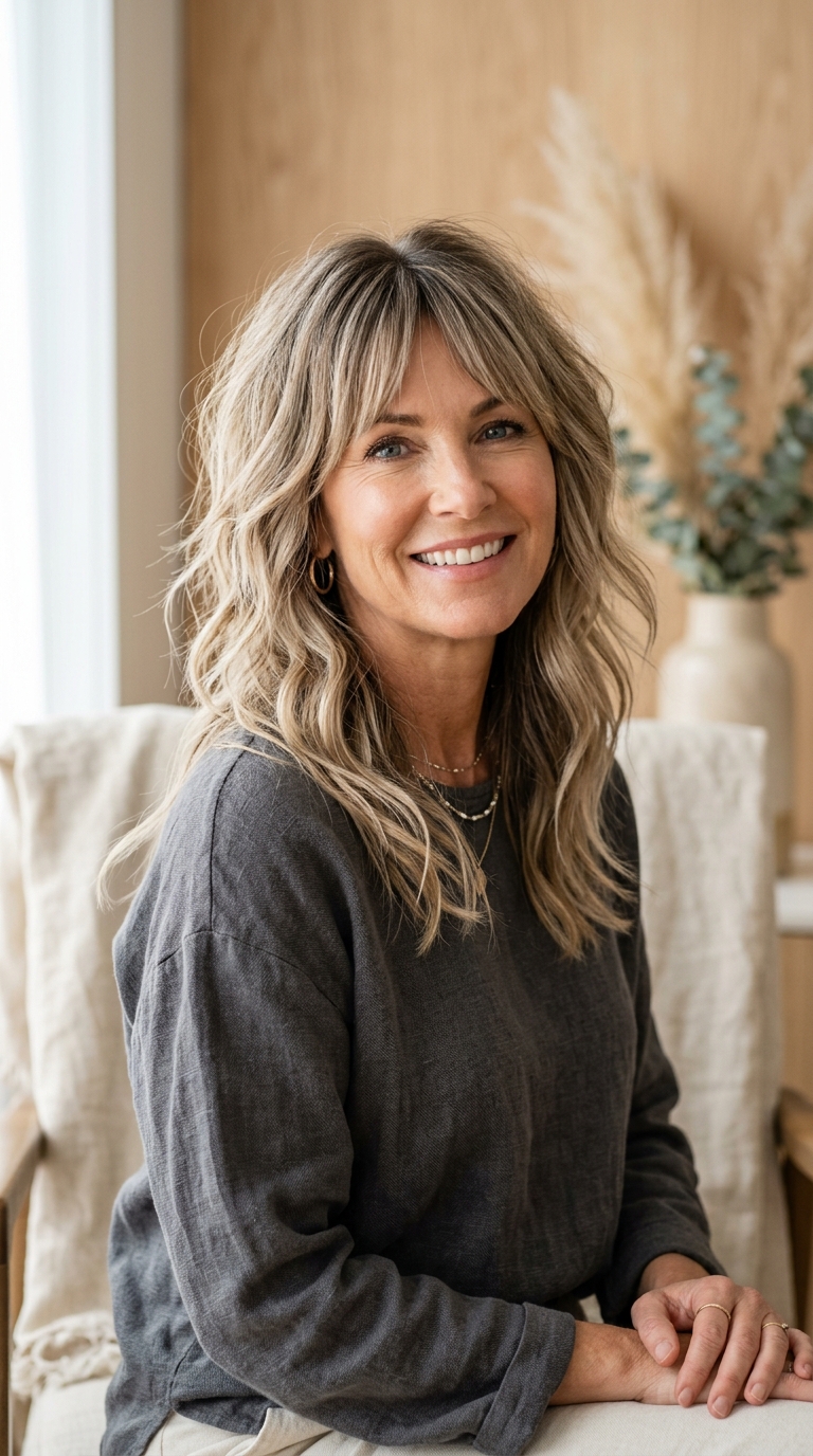 Ash Blonde Balayage Shag