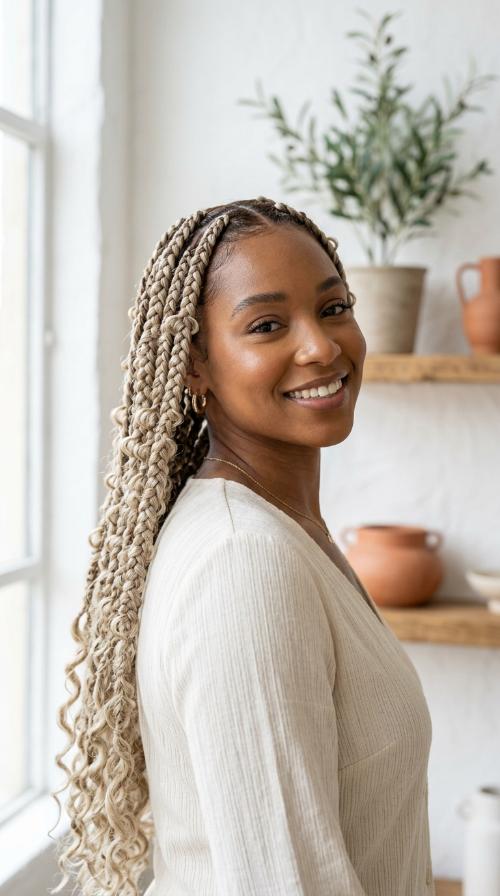 Ash Blonde Butterfly Braids