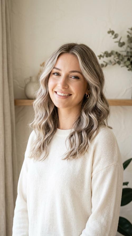 Ash Blonde Cool Waves