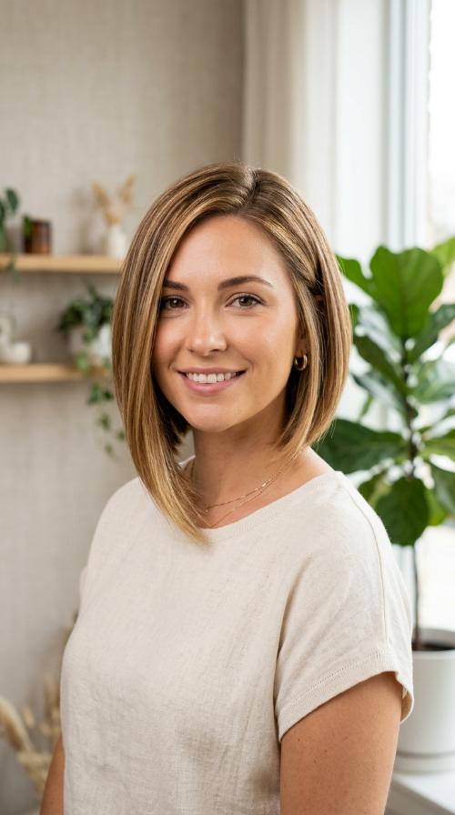 Asymmetrical A-Line Bob