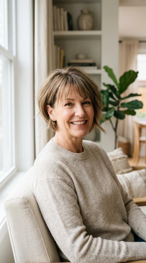 Asymmetrical Bob with Soft Fringe