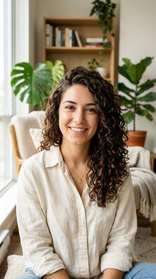 Asymmetrical Curly Cut