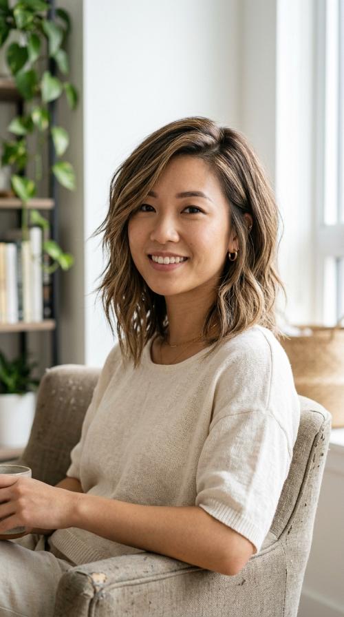 Asymmetrical Layered Cut