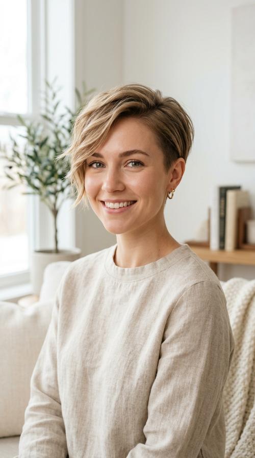 Asymmetrical Pixie Cut