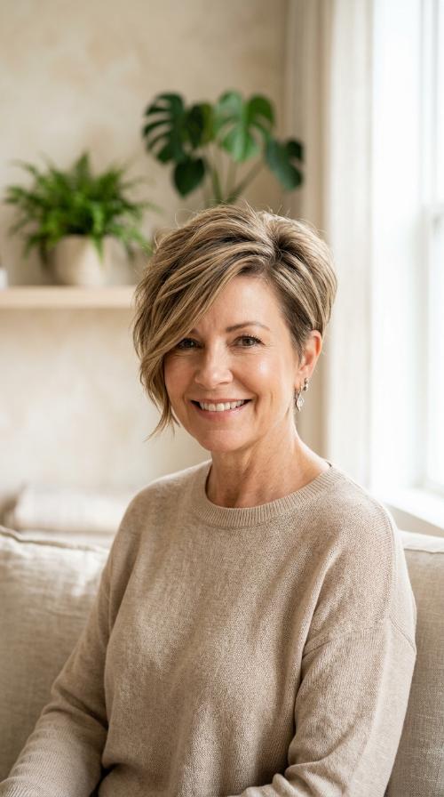 Asymmetrical Pixie with Side Sweep