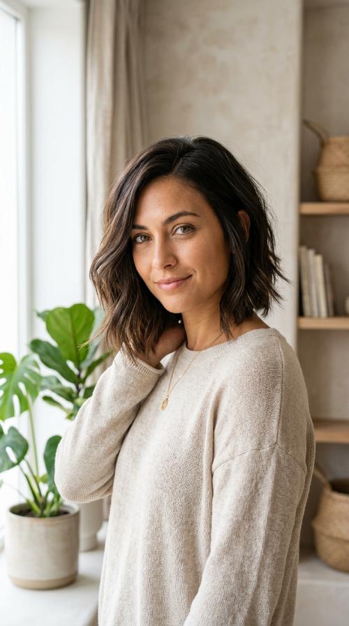 Asymmetrical Shoulder Cut