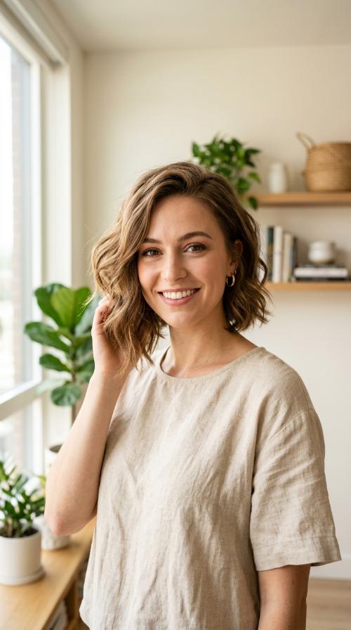 Asymmetrical Shoulder-Length Bob