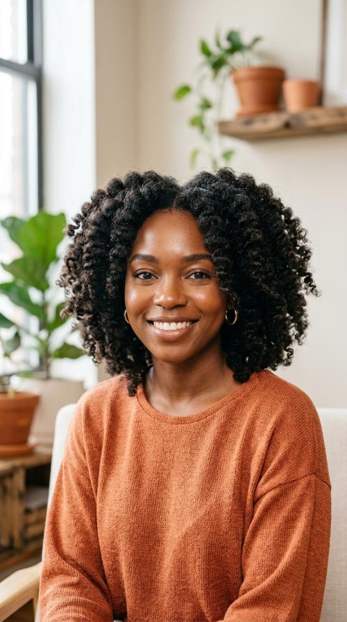 Bantu Knot-Out on Mid-Length Hair