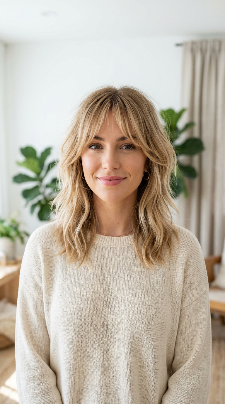 Bardot Bangs with Layers