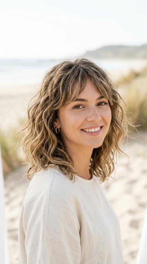 Beachy Salt-Sprayed Mid-Length