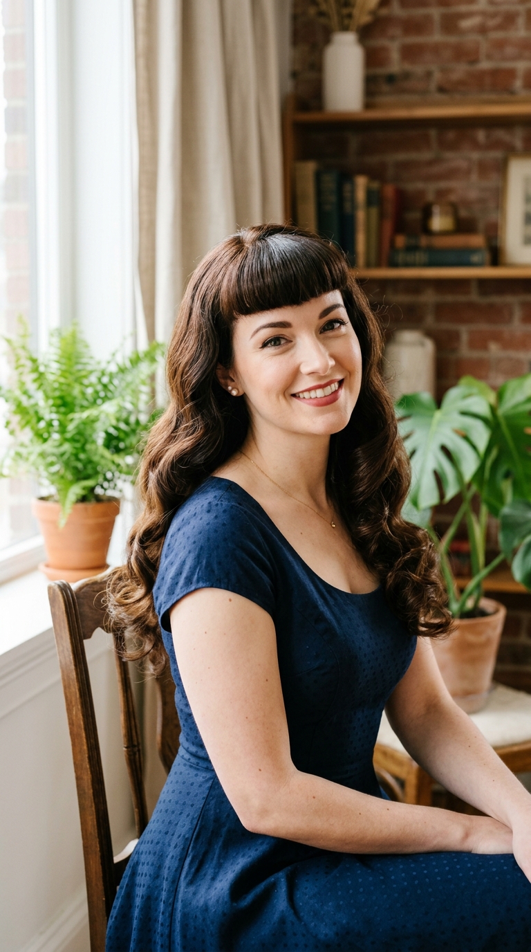 Bettie Page Bangs with Length