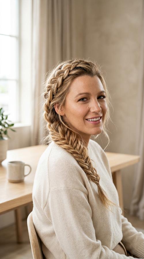 Blake Lively’s Dimensional Blonde Braids