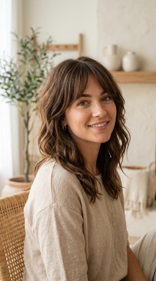 Blended Curtain Bangs