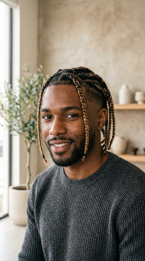 Blonde Highlighted Braids