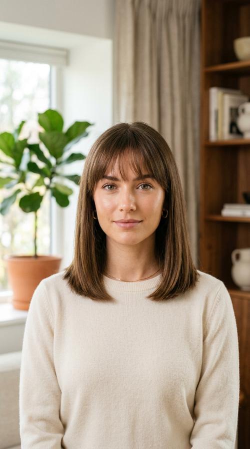 Blunt Cut with Wispy Fringe