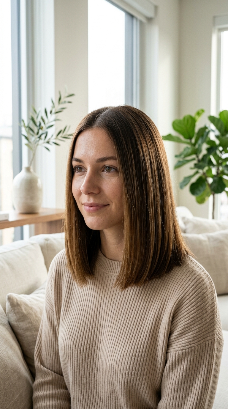 Blunt Shoulder-Length Cut