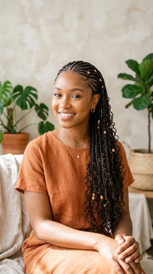 Bohemian Feed-in Braids