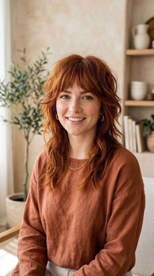 Bold Copper Wolf Cut