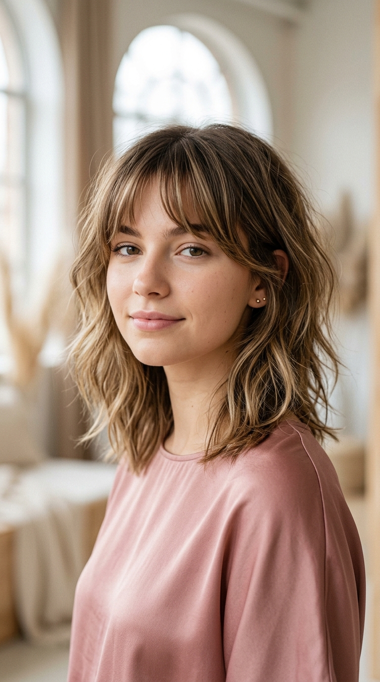 Bottleneck Bangs with Tousled Layers