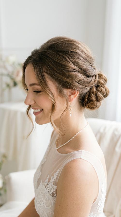 Bouffant-Inspired Mid-Height Bun