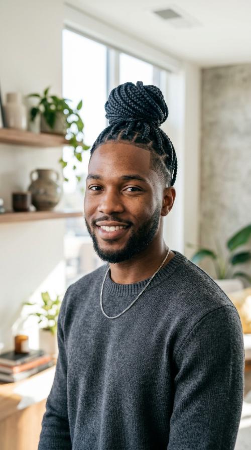 Box Braids Bun