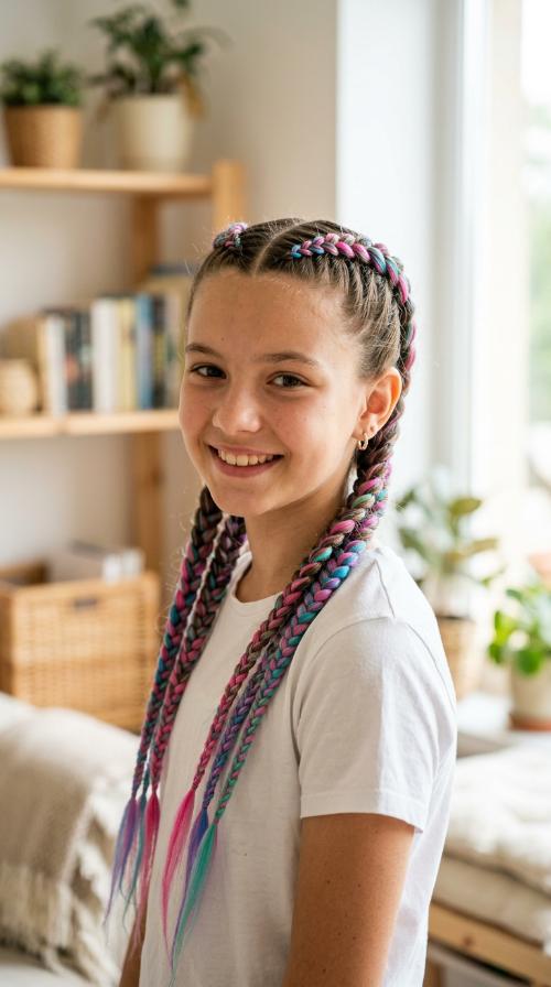 Boxer Braids with Colorful Extensions