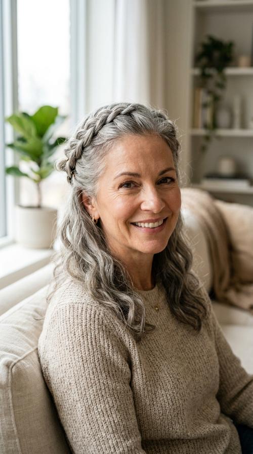 Braided Crown Half-Up