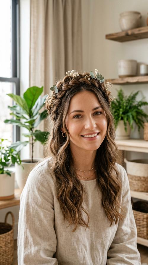 Braided Crown with Relaxed Ends