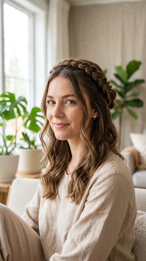 Braided Half-Up Halo