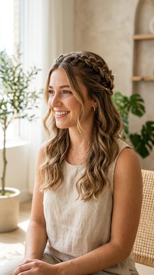 Braided Half-Up Style