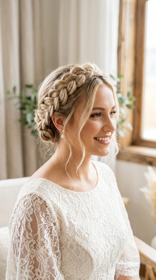 Braided Halo with Tucked Ends