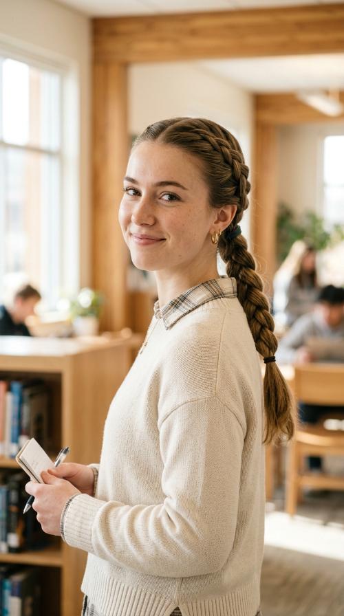 Braided Low Ponytail