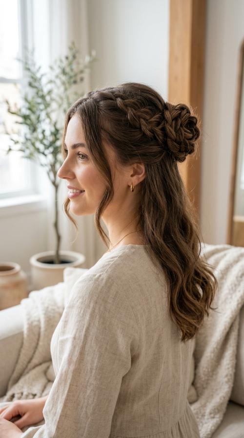 Braided Rose Half-Up