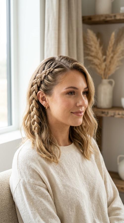 Braided Side Detail Hairstyle