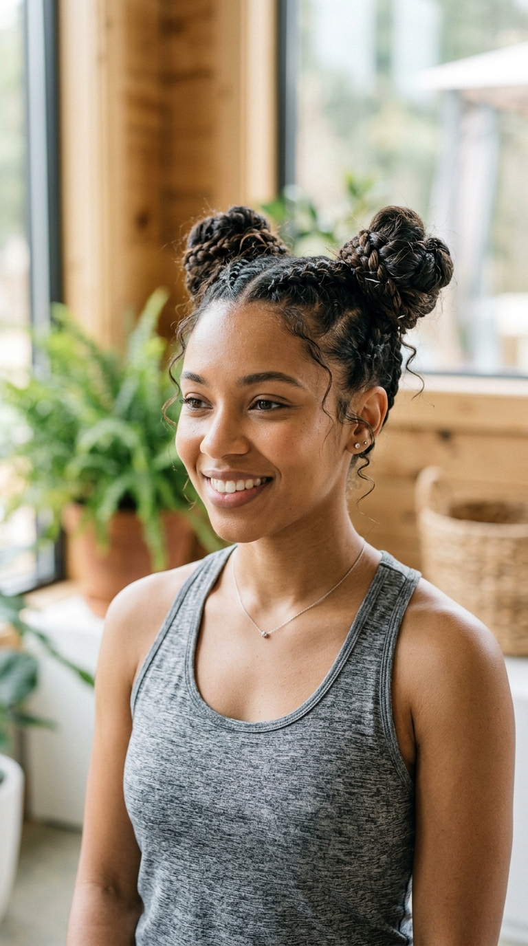 Braided Space Buns