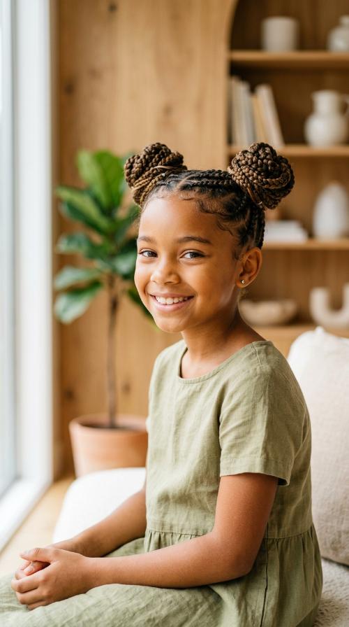 Braided Space Buns