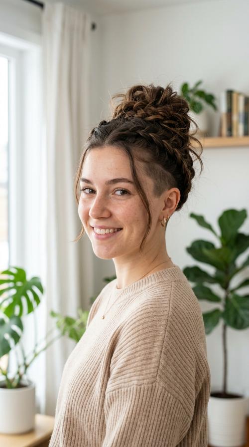Braided Undercut Bun