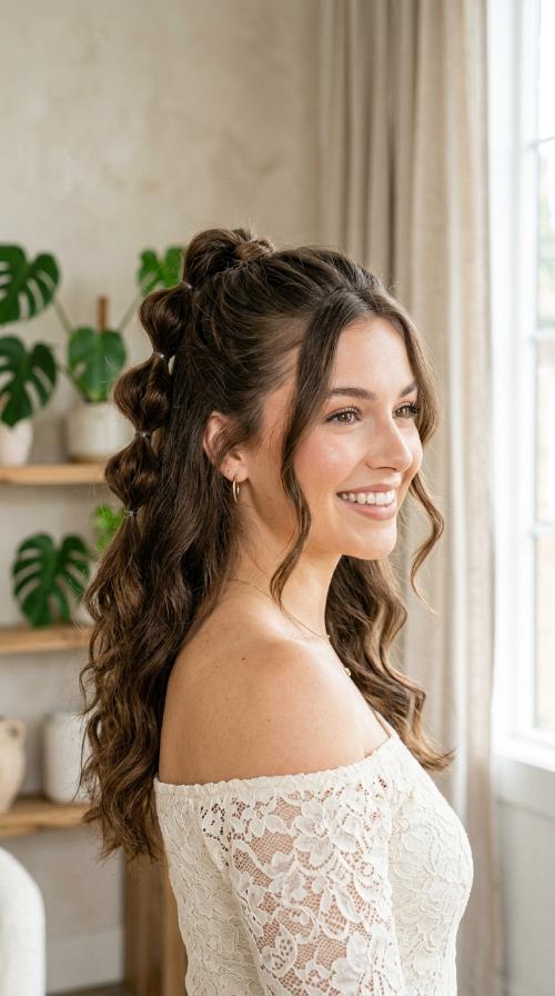 Bubble Braid Half-Up