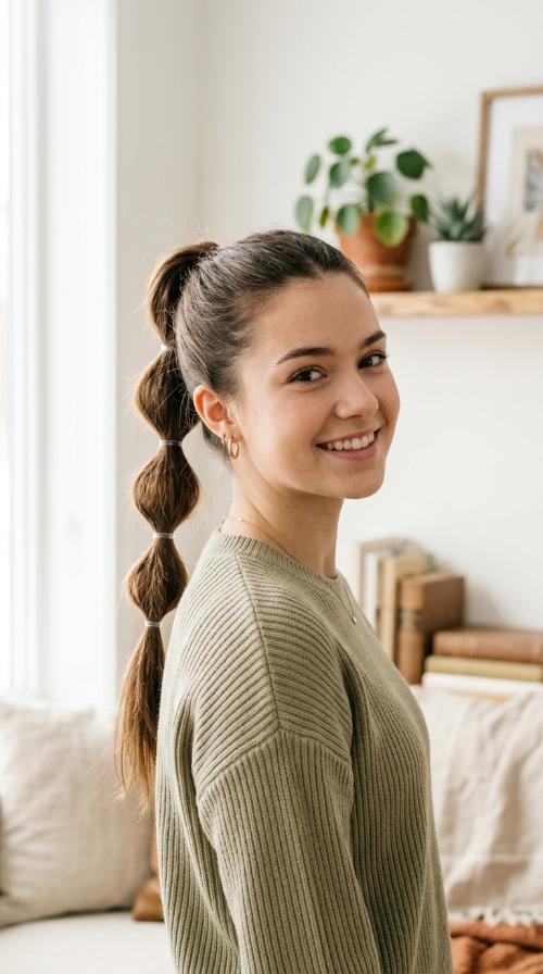 Bubble Braid Ponytail