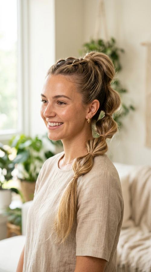 Bubble Braid Ponytail