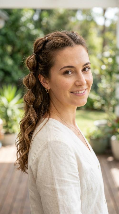 Bubble Braided Half-Up