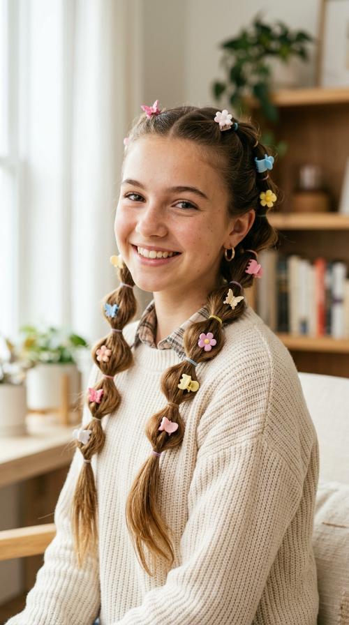 Bubble Braids with Clips