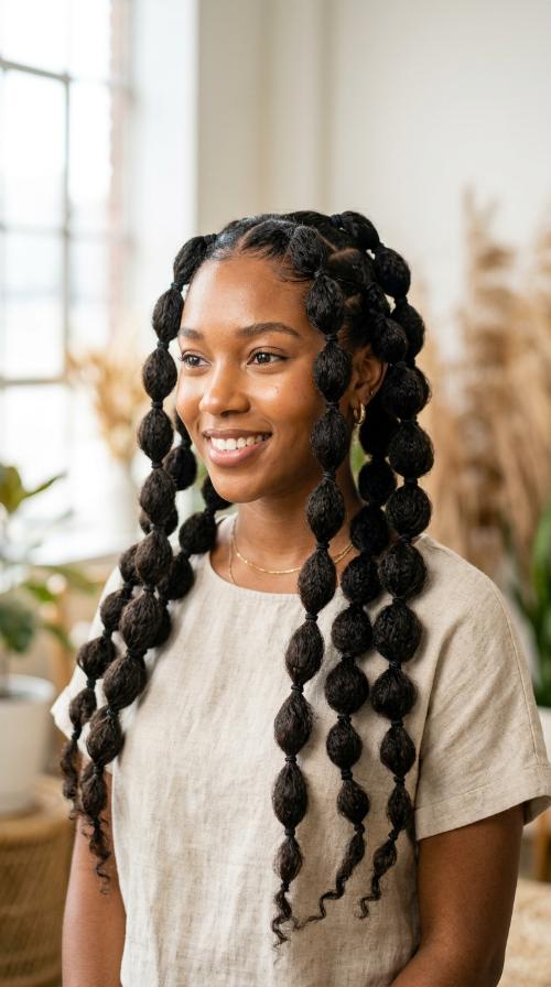 Bubble Front Braids