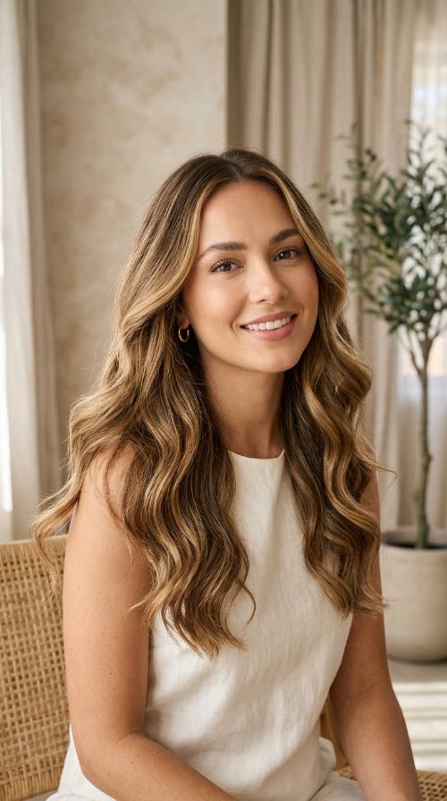 Butterscotch Balayage for Thick Hair