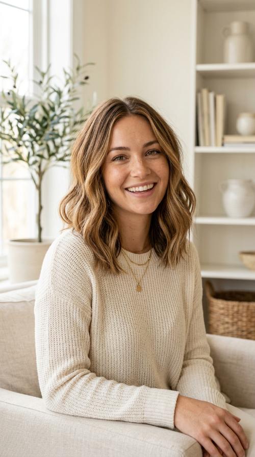 Caramel Sun-Kissed Lob