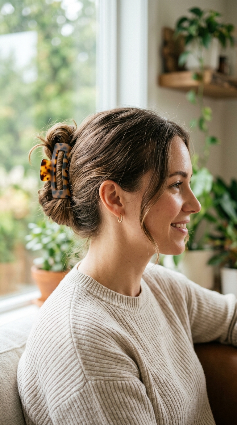 Chignon with a Claw Clip